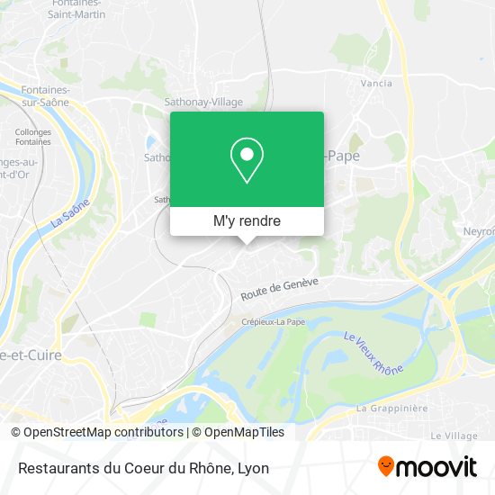 Restaurants du Coeur du Rhône plan