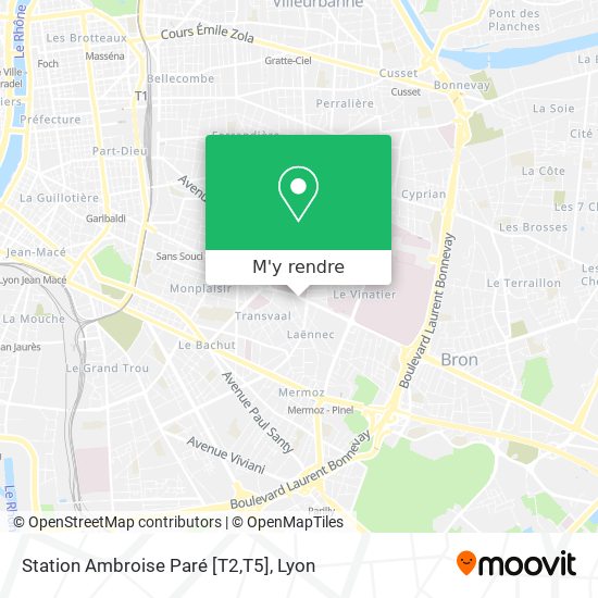 Station Ambroise Paré [T2,T5] plan