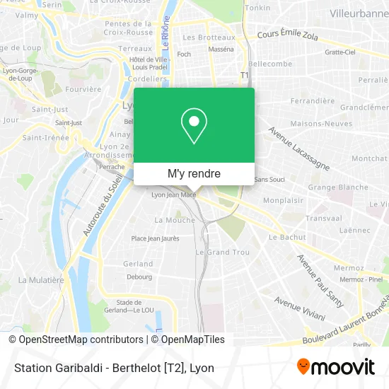 Station Garibaldi - Berthelot [T2] plan