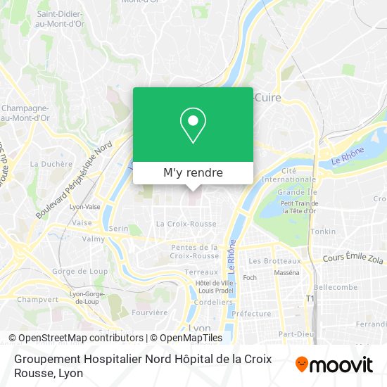 Groupement Hospitalier Nord Hôpital de la Croix Rousse plan