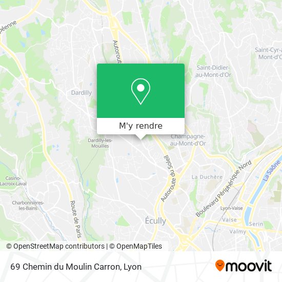 69 Chemin du Moulin Carron plan