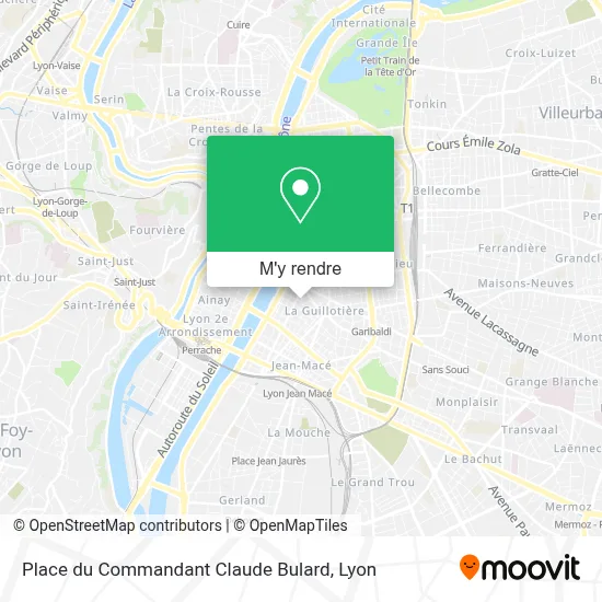 Place du Commandant Claude Bulard plan
