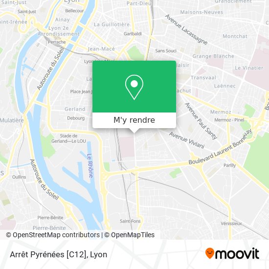 Arrêt Pyrénées [C12] plan