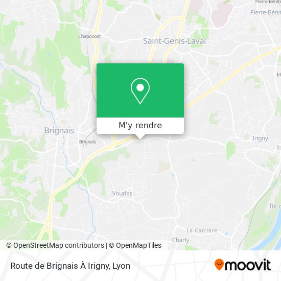 Route de Brignais À Irigny plan