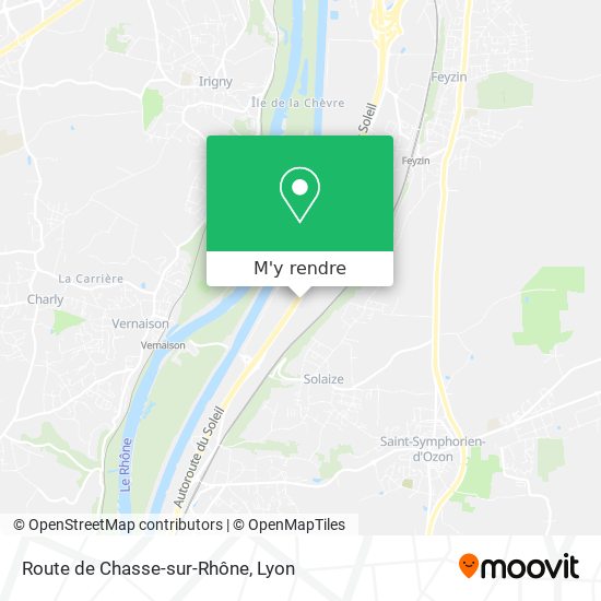 Route de Chasse-sur-Rhône plan