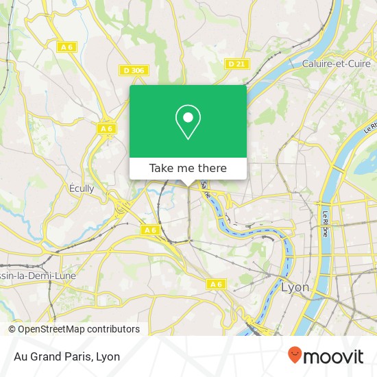 Au Grand Paris, Place de Valmy 69009 Lyon plan