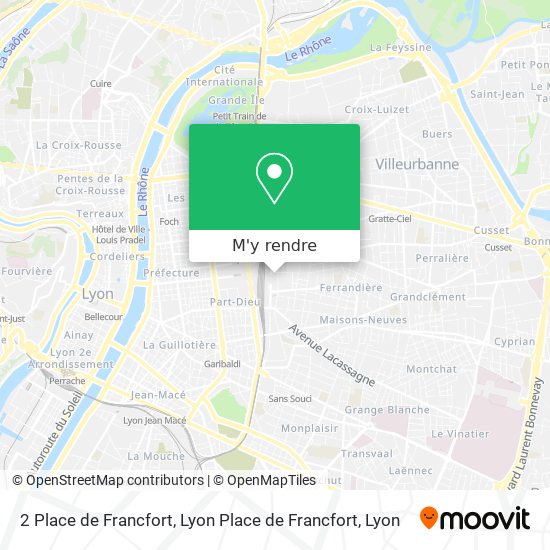 2 Place de Francfort, Lyon Place de Francfort plan