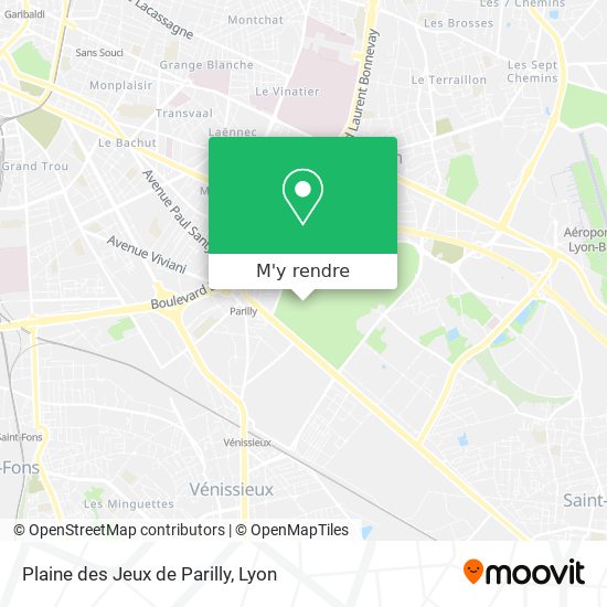 Plaine des Jeux de Parilly plan