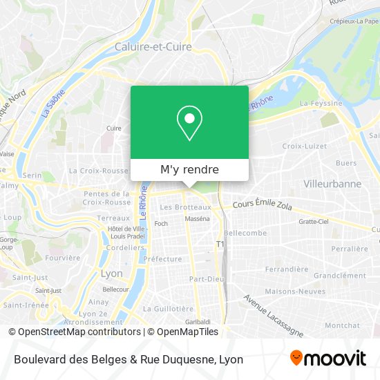 Boulevard des Belges & Rue Duquesne plan
