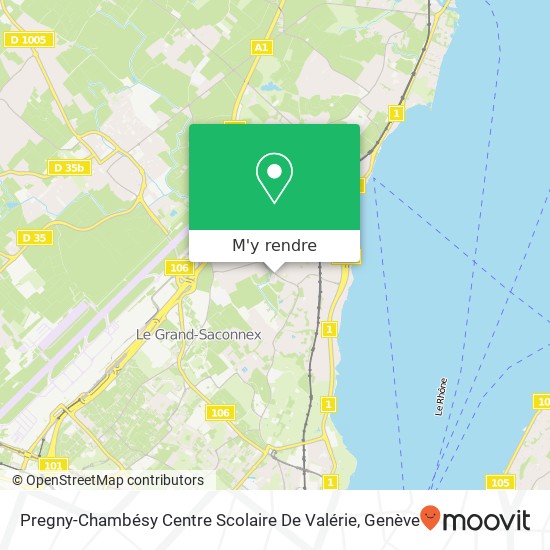 Pregny-Chambésy Centre Scolaire De Valérie plan