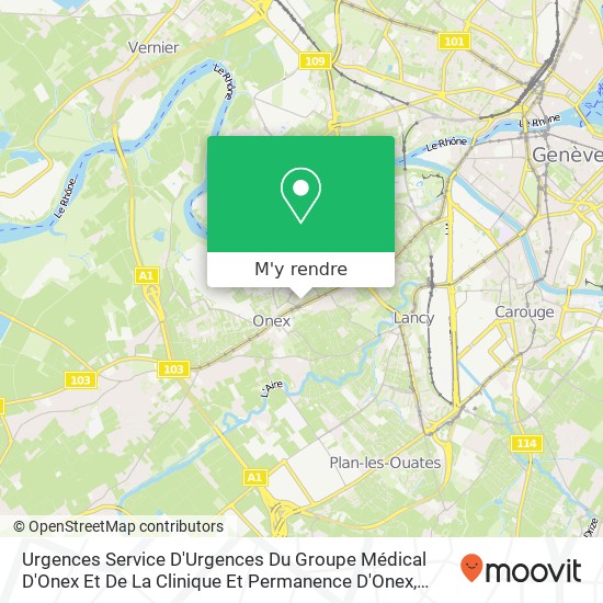 Urgences Service D'Urgences Du Groupe Médical D'Onex Et De La Clinique Et Permanence D'Onex plan