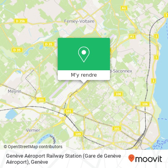 Genève Aéroport Railway Station (Gare de Genève Aéroport) plan