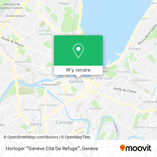 Horloger ""Genève Cité De Refuge"" plan