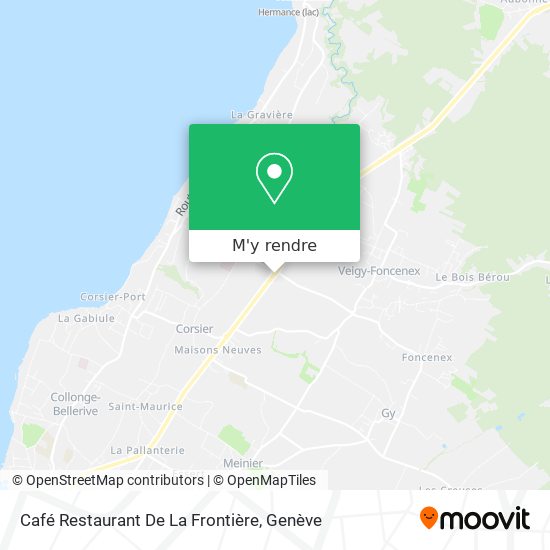 Café Restaurant De La Frontière plan