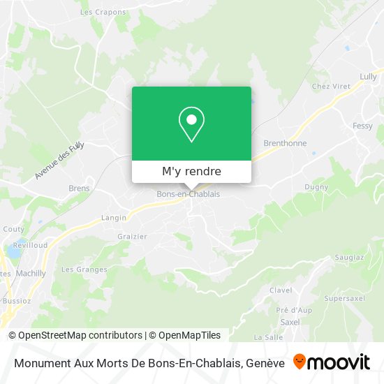 Monument Aux Morts De Bons-En-Chablais plan