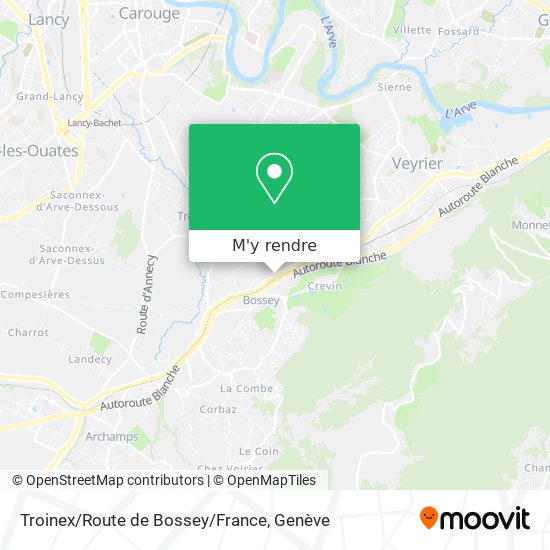 Troinex/Route de Bossey/France plan
