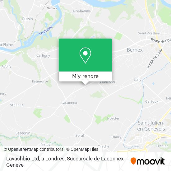 Lavashbio Ltd, à Londres, Succursale de Laconnex plan