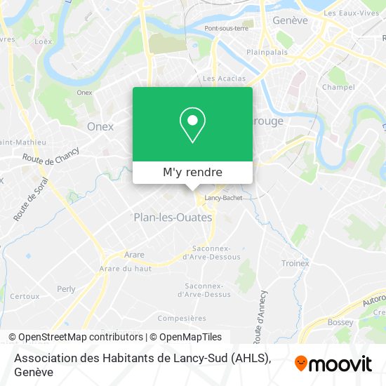 Association des Habitants de Lancy-Sud (AHLS) plan