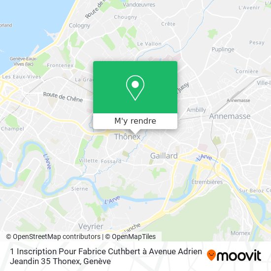 1 Inscription Pour Fabrice Cuthbert à Avenue Adrien Jeandin 35 Thonex plan