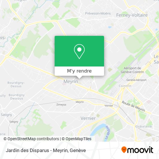 Jardin des Disparus - Meyrin plan