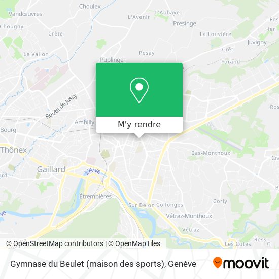 Gymnase du Beulet (maison des sports) plan