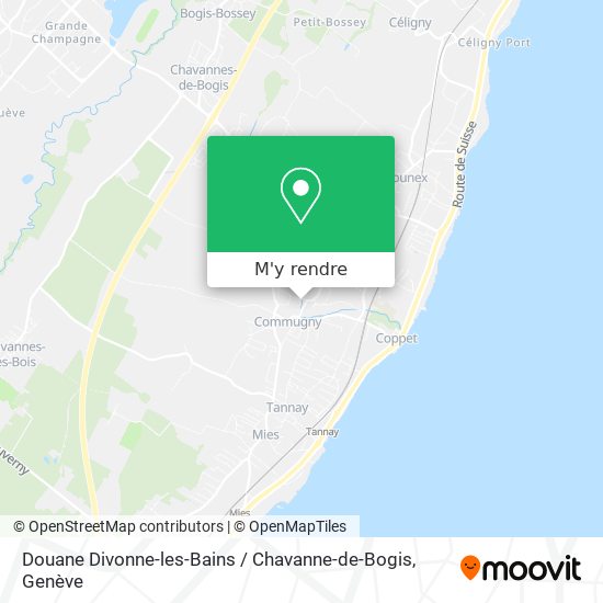 Douane Divonne-les-Bains / Chavanne-de-Bogis plan