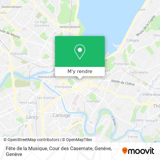 Fête de la Musique, Cour des Casemate, Genève plan