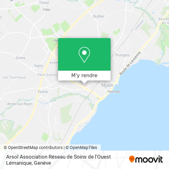 Arsol Association Réseau de Soins de l'Ouest Lémanique plan