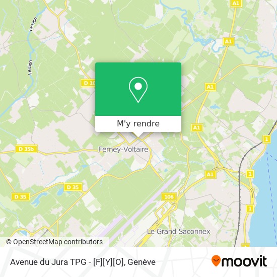 Avenue du Jura TPG - [F][Y][O] plan