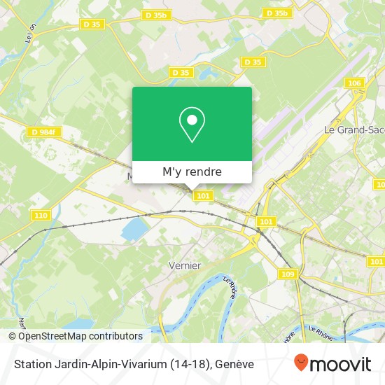 Station Jardin-Alpin-Vivarium (14-18) plan