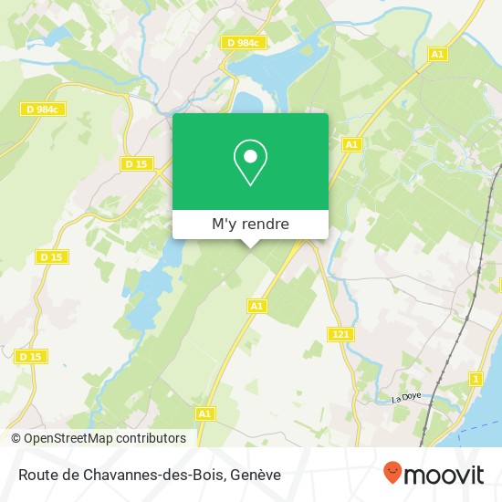 Route de Chavannes-des-Bois plan