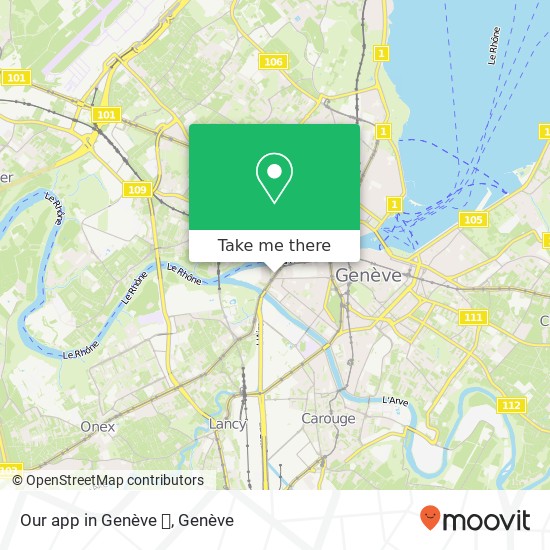 Our app in Genève 🗻 plan