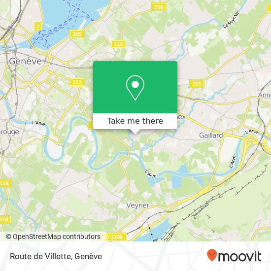 Route de Villette plan
