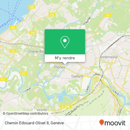 Chemin Edouard-Olivet 8 plan