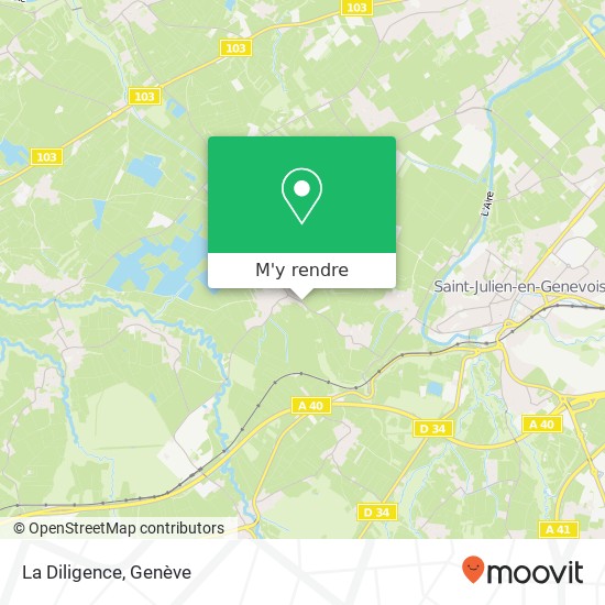 La Diligence, Route de Crâche 74160 Saint-Julien-en-Genevois France plan