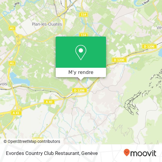 Evordes Country Club Restaurant, Chemin des Forches 12 1257 Bardonnex plan