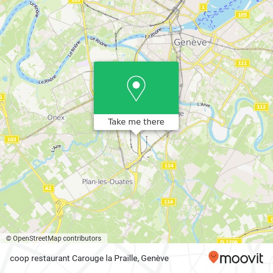 coop restaurant Carouge la Praille, Route des Jeunes 10 1227 Lancy plan