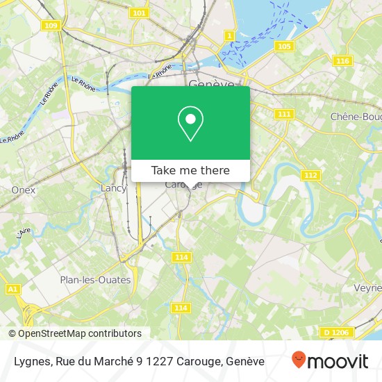 Lygnes, Rue du Marché 9 1227 Carouge plan