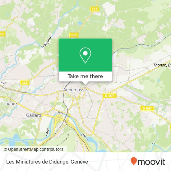 Les Miniatures de Didange, 25 Avenue du Giffre 74100 Annemasse plan