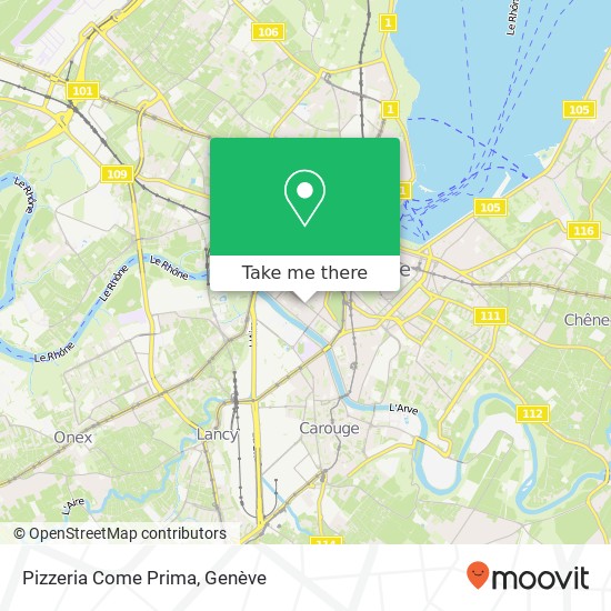 Pizzeria Come Prima, Boulevard Carl-Vogt 62 1205 Genève plan