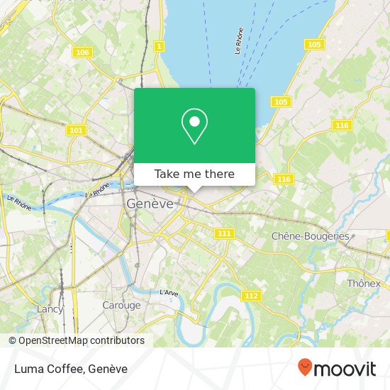 Luma Coffee, Rue des Eaux-Vives 8 1207 Genève plan