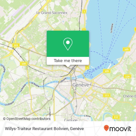 Willys-Traiteur Restaurant Bolivien, Rue de la Servette 21 1201 Genève plan