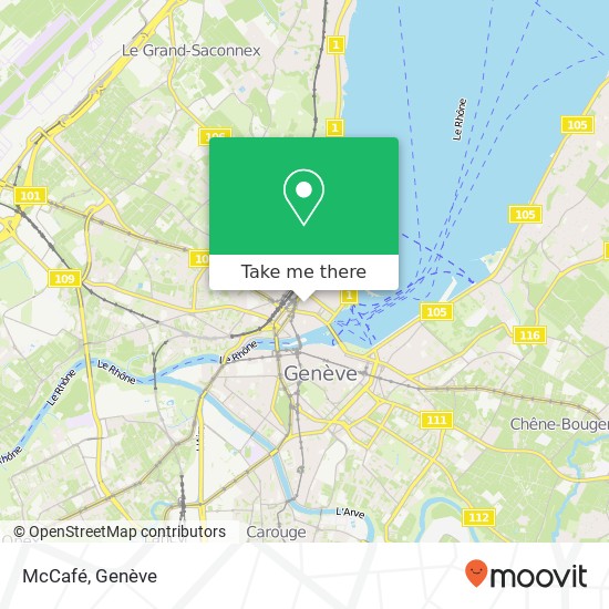 McCafé, Rue du Mont-Blanc 22 1201 Genève plan
