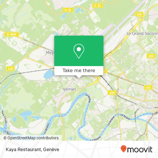 Kaya Restaurant, Chemin de Champ-Claude 1a 1214 Vernier plan