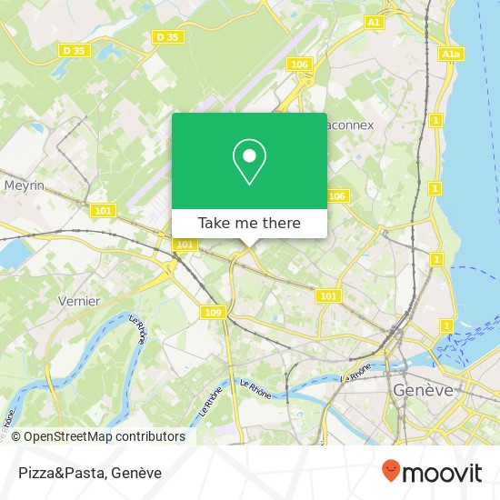 Pizza&Pasta, Avenue du Pailly 1209 Vernier plan