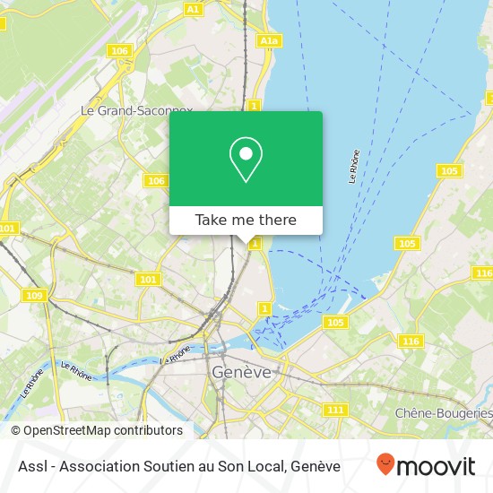 Assl - Association Soutien au Son Local, Rue Dejean 3 1202 Genève plan