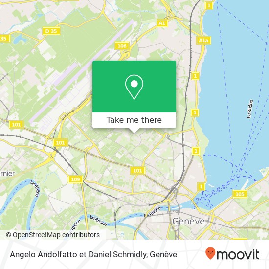 Angelo Andolfatto et Daniel Schmidly, Place du Petit-Saconnex 1209 Genève plan