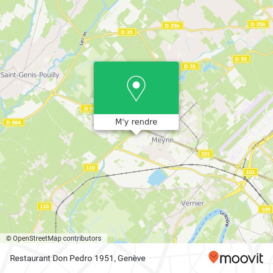 Restaurant Don Pedro 1951, Route du Mandement 15 1217 Meyrin plan