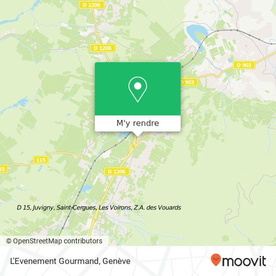 L'Evenement Gourmand, 374 Route de Bussioz 74140 Saint-Cergues plan