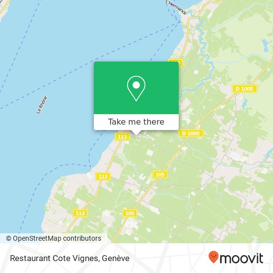 Restaurant Cote Vignes, Route de la Côte-d'Or 10 1247 Anières plan